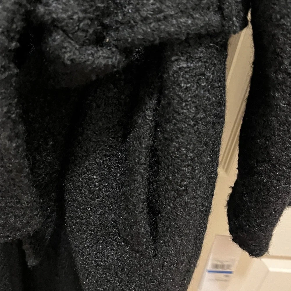 Calvin Klein Women’s Black Long Coat XL Pea Coat Classic Winter Outerwear